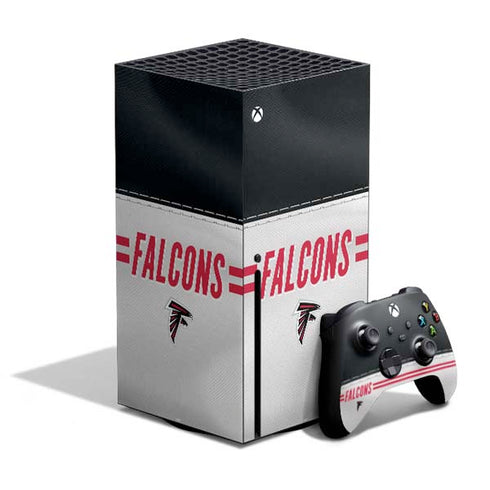 NFL Atlanta Falcons White Striped Xbox Series X Bundle Skin
