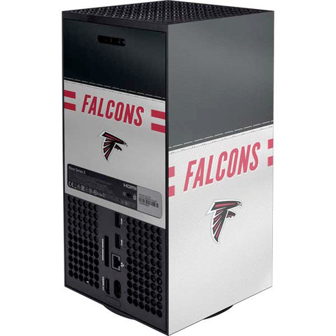 NFL Atlanta Falcons White Striped Xbox Series X Console Skin