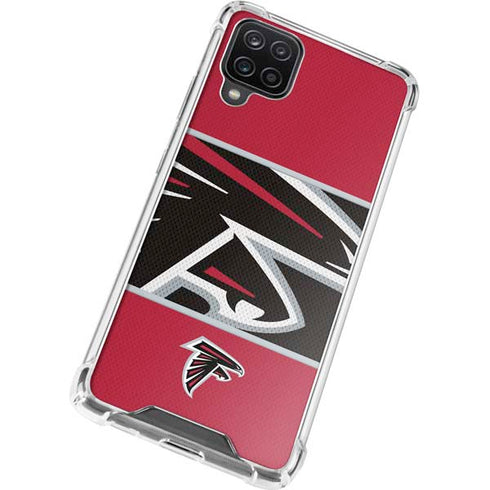 NFL Atlanta Falcons Zone Block Galaxy A12 Clear Case