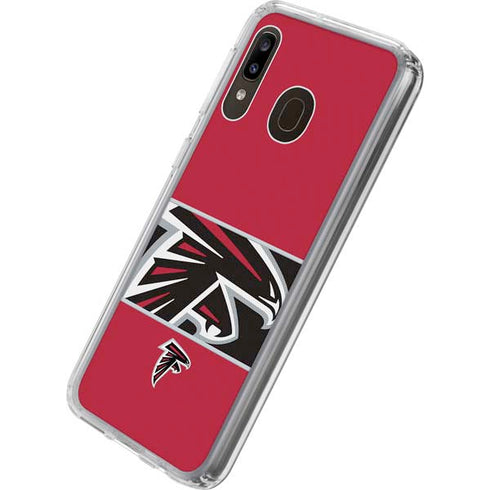 NFL Atlanta Falcons Zone Block Galaxy A20 Clear Case