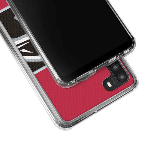 NFL Atlanta Falcons Zone Block Galaxy A21 Clear Case