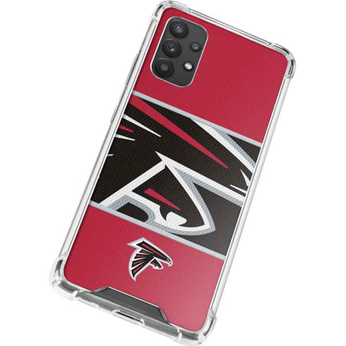 NFL Atlanta Falcons Zone Block Galaxy A32 5G Clear Case