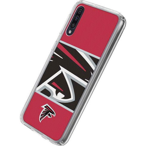 NFL Atlanta Falcons Zone Block Galaxy A50 Clear Case