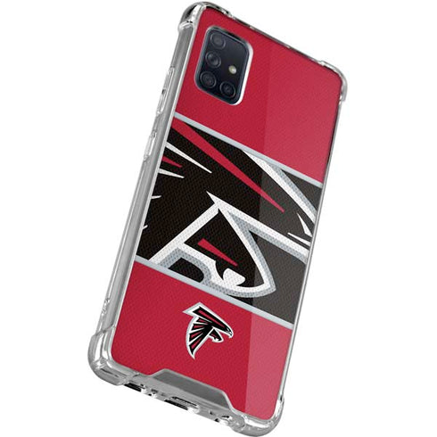 NFL Atlanta Falcons Zone Block Galaxy A71 5G Clear Case