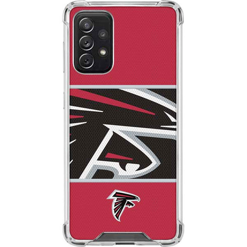 NFL Atlanta Falcons Zone Block Galaxy A72 5G Clear Case