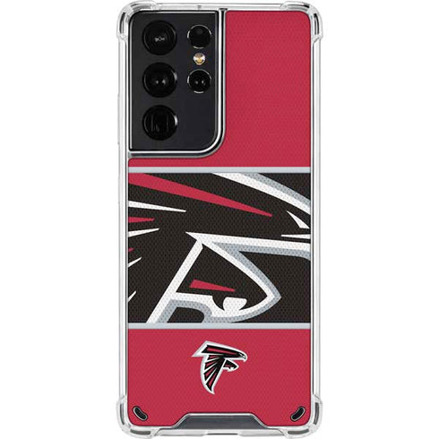NFL Atlanta Falcons Zone Block Galaxy S21 Ultra 5G Clear Case