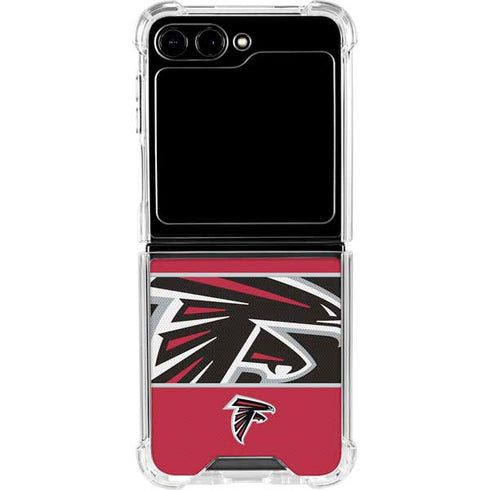 NFL Atlanta Falcons Zone Block Galaxy Z Flip5 5G Clear Case