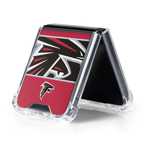 NFL Atlanta Falcons Zone Block Galaxy Z Flip5 5G Clear Case