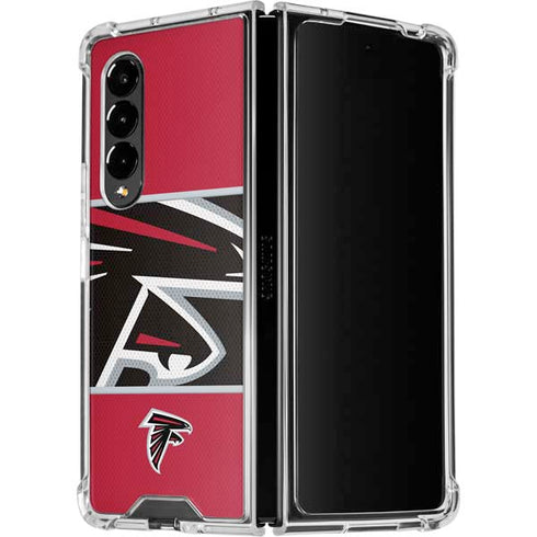 NFL Atlanta Falcons Zone Block Galaxy Z Fold4 5G Clear Case