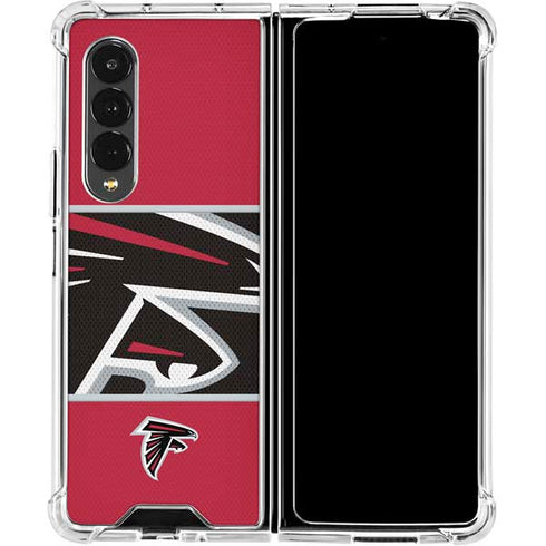 NFL Atlanta Falcons Zone Block Galaxy Z Fold4 5G Clear Case