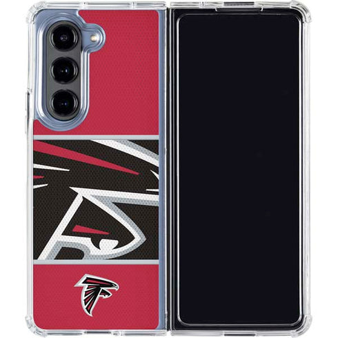 NFL Atlanta Falcons Zone Block Galaxy Z Fold5 5G Clear Case