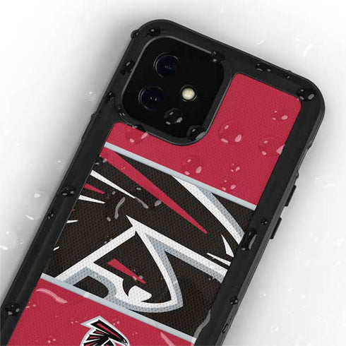 NFL Atlanta Falcons Zone Block iPhone 12 Mini Waterproof Case