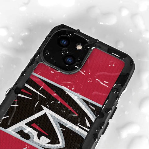NFL Atlanta Falcons Zone Block iPhone 13 Mini Waterproof Case