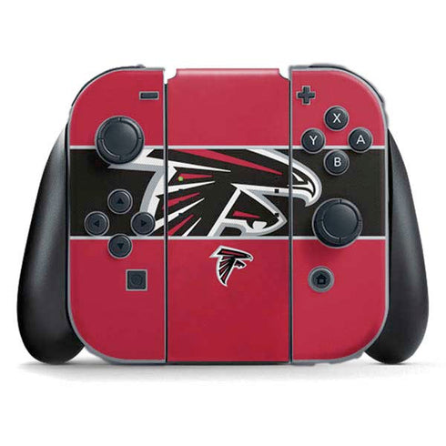 NFL Atlanta Falcons Zone Block Nintendo Switch (2017-2021) Joy-Con Controller Skin