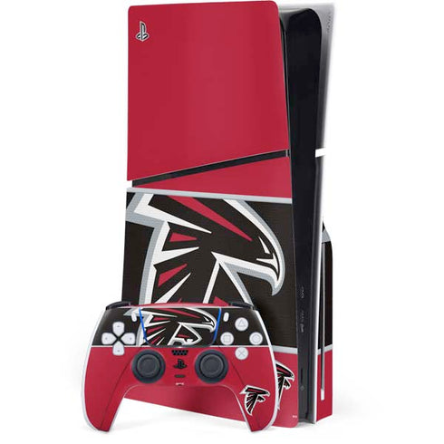 NFL Atlanta Falcons Zone Block PS5 Slim Disk Bundle Skin