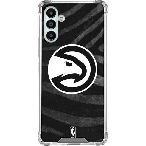 NBA Atlanta Hawks Black Animal Print Galaxy A13 5G Clear Case