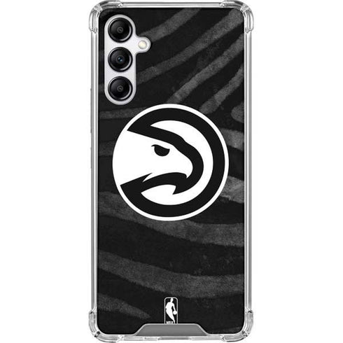 NBA Atlanta Hawks Black Animal Print Galaxy A14 5G Clear Case