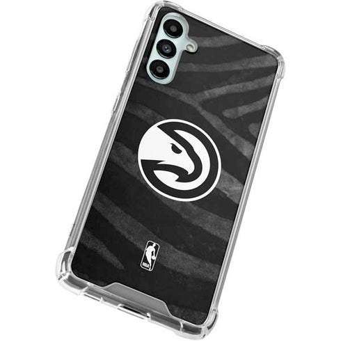 NBA Atlanta Hawks Black Animal Print Galaxy A15 5G Clear Case