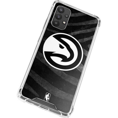 NBA Atlanta Hawks Black Animal Print Galaxy A32 5G Clear Case