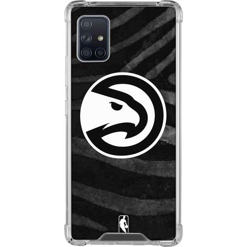 NBA Atlanta Hawks Black Animal Print Galaxy A51 5G Clear Case