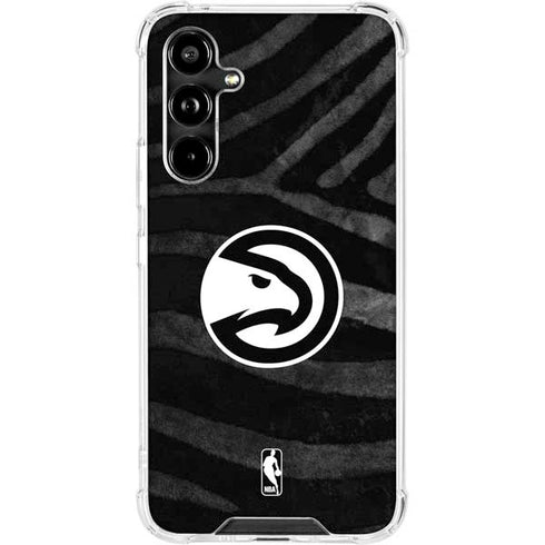 NBA Atlanta Hawks Black Animal Print Galaxy A54 5G Clear Case