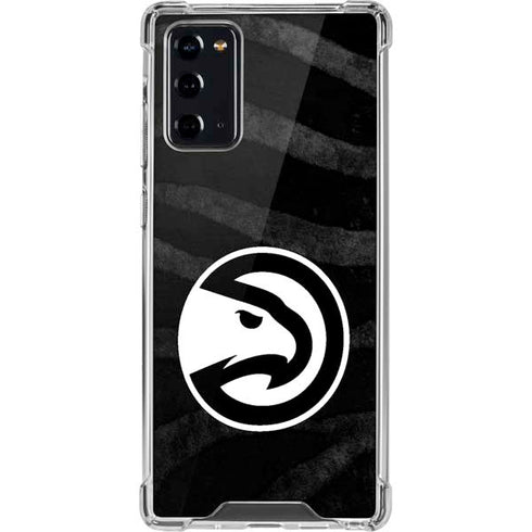 NBA Atlanta Hawks Black Animal Print Galaxy Note20 5G Clear Case