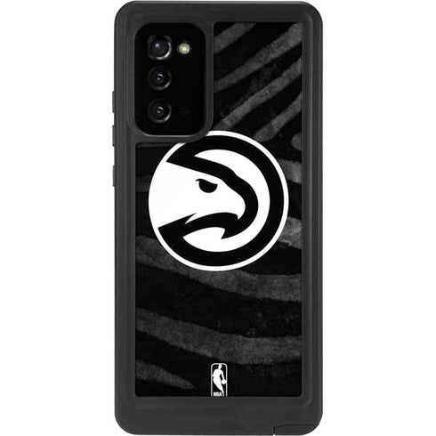 NBA Atlanta Hawks Black Animal Print Galaxy Note20 5G Waterproof Case