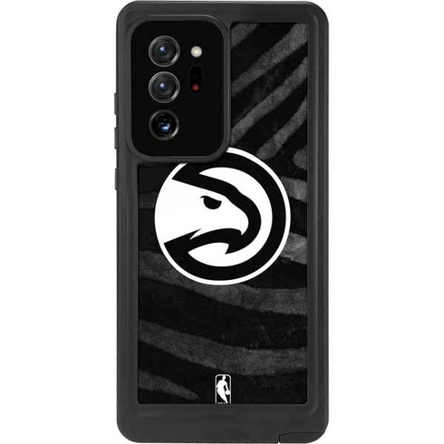 NBA Atlanta Hawks Black Animal Print Galaxy Note20 Ultra 5G Waterproof Case