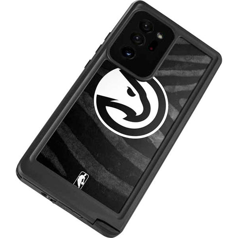 NBA Atlanta Hawks Black Animal Print Galaxy Note20 Ultra 5G Waterproof Case