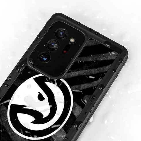 NBA Atlanta Hawks Black Animal Print Galaxy Note20 Ultra 5G Waterproof Case