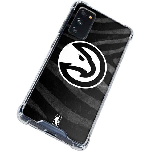NBA Atlanta Hawks Black Animal Print Galaxy S20 FE Clear Case