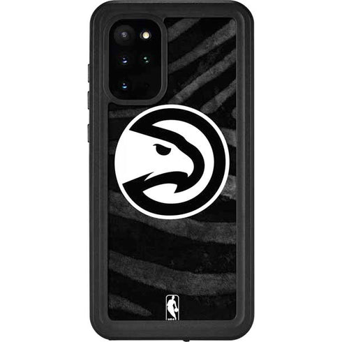 NBA Atlanta Hawks Black Animal Print Galaxy S20 Plus Waterproof Case