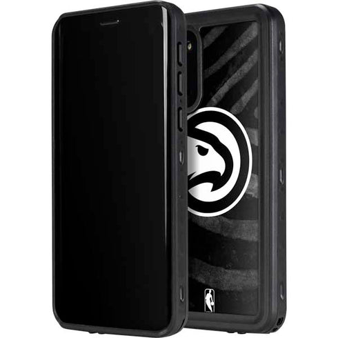 NBA Atlanta Hawks Black Animal Print Galaxy S20 Plus Waterproof Case