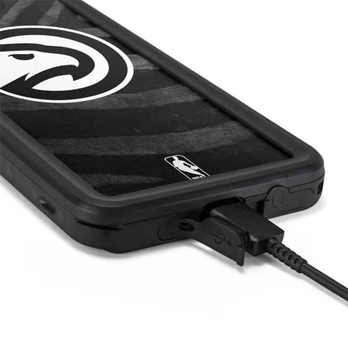 NBA Atlanta Hawks Black Animal Print Galaxy S20 Plus Waterproof Case