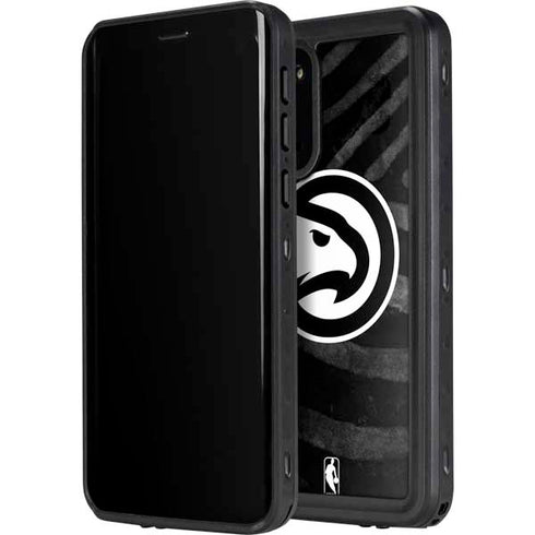 NBA Atlanta Hawks Black Animal Print Galaxy S20 Waterproof Case