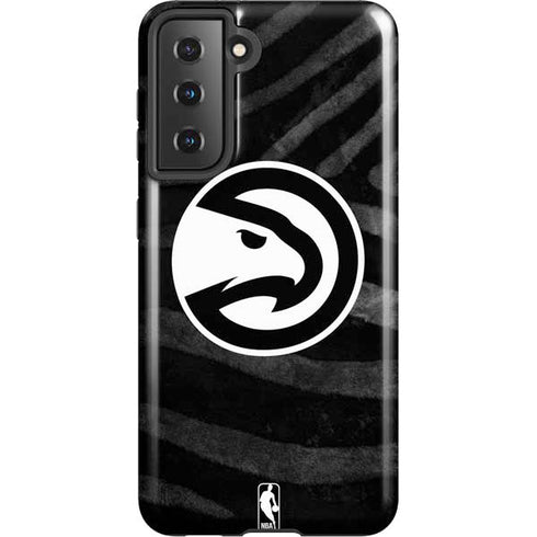 NBA Atlanta Hawks Black Animal Print Galaxy S21 5G Pro Case