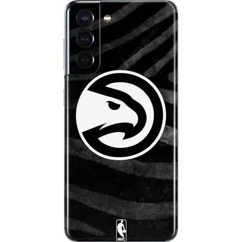 NBA Atlanta Hawks Black Animal Print Galaxy S21 5G Skin