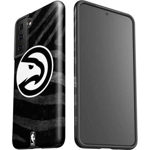 NBA Atlanta Hawks Black Animal Print Galaxy S21 FE Pro Case
