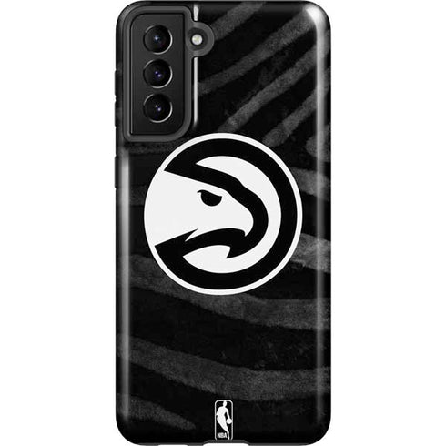 NBA Atlanta Hawks Black Animal Print Galaxy S21 Plus 5G Pro Case