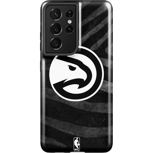 NBA Atlanta Hawks Black Animal Print Galaxy S21 Ultra 5G Pro Case