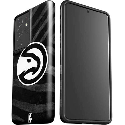 NBA Atlanta Hawks Black Animal Print Galaxy S21 Ultra 5G Pro Case