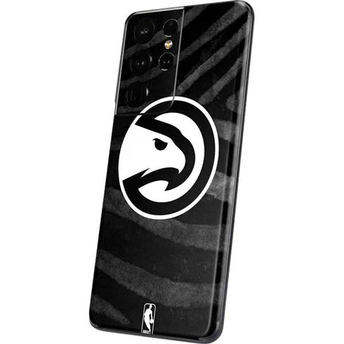 NBA Atlanta Hawks Black Animal Print Galaxy S21 Ultra 5G Skin