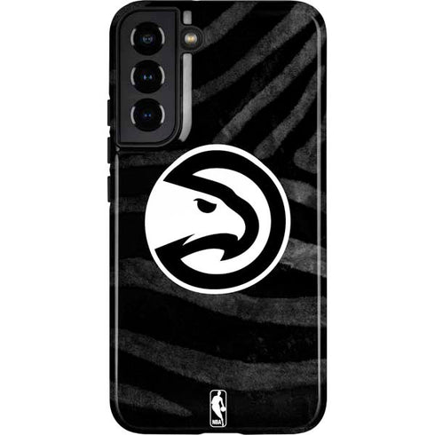 NBA Atlanta Hawks Black Animal Print Galaxy S22 Plus Pro Case