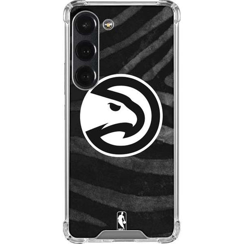 NBA Atlanta Hawks Black Animal Print Galaxy S23 Clear Case