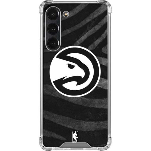 NBA Atlanta Hawks Black Animal Print Galaxy S23 Plus Clear Case