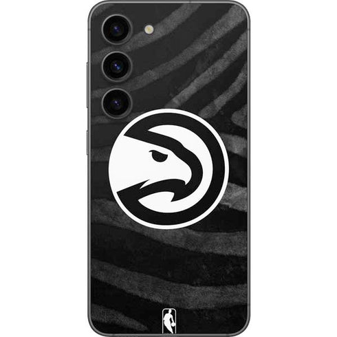 NBA Atlanta Hawks Black Animal Print Galaxy S23 Skin