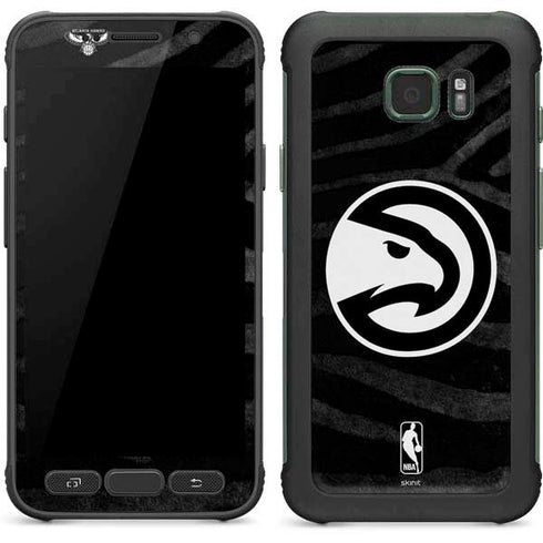 NBA Atlanta Hawks Black Animal Print Galaxy S7 Active Skin