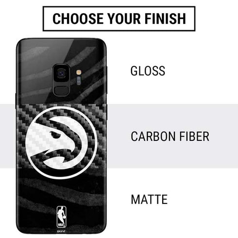 NBA Atlanta Hawks Black Animal Print Galaxy S9 Skin