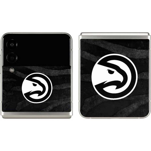 NBA Atlanta Hawks Black Animal Print Galaxy Z Flip3 5G Skin