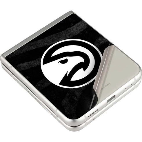 NBA Atlanta Hawks Black Animal Print Galaxy Z Flip3 5G Skin